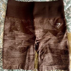 Pre owned Gymshark Adapt Ombre Seamless Shorts Women, color brown, size small